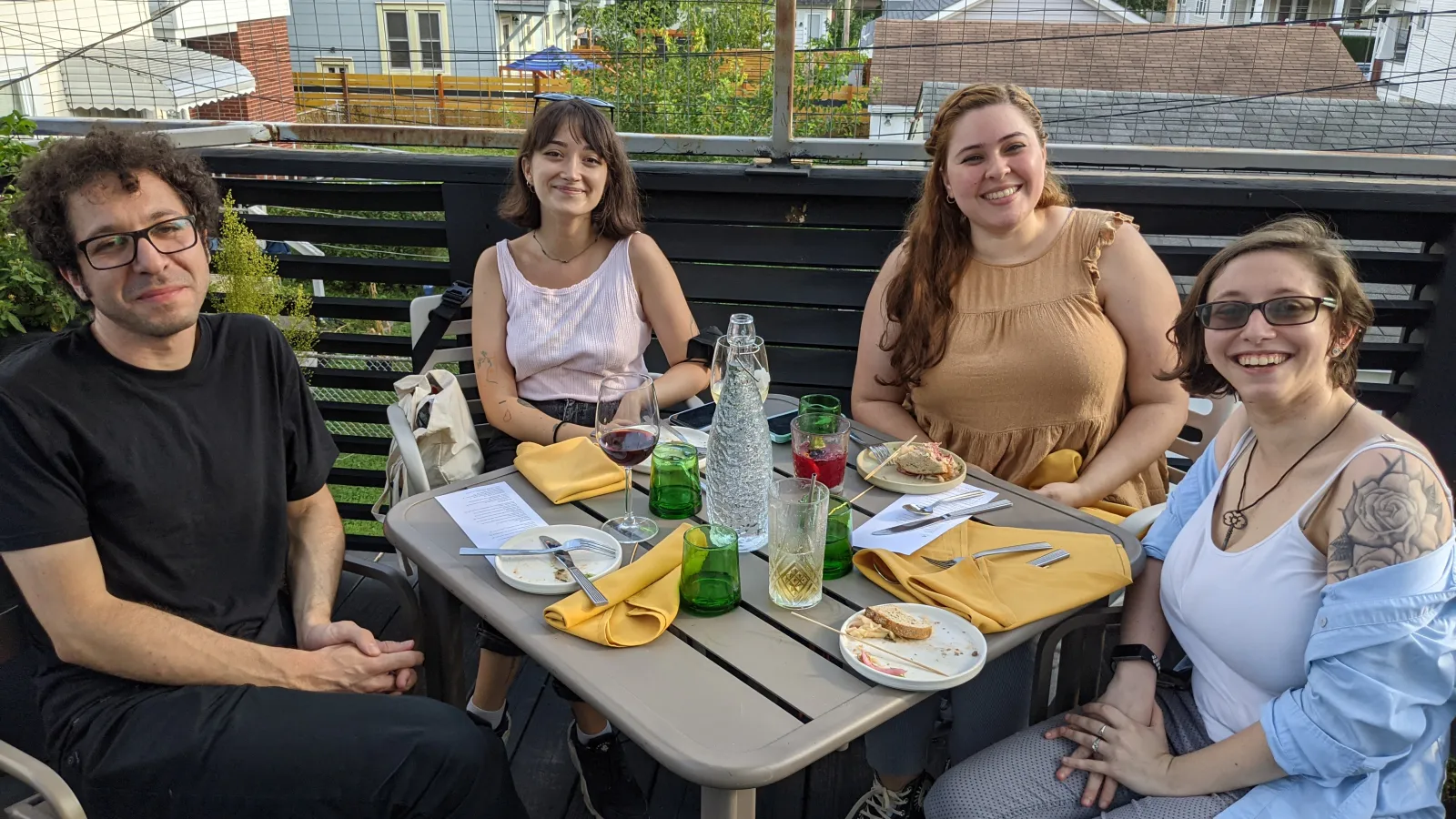 Group of four people at a table